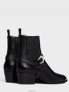 Harness Metal Toe Tejus Stamped Calfskin Western Chelsea Boots Black - CELINE - BALAAN 4