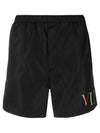 Rainbow VLTN Logo Swim Shorts Black - VALENTINO - BALAAN 3