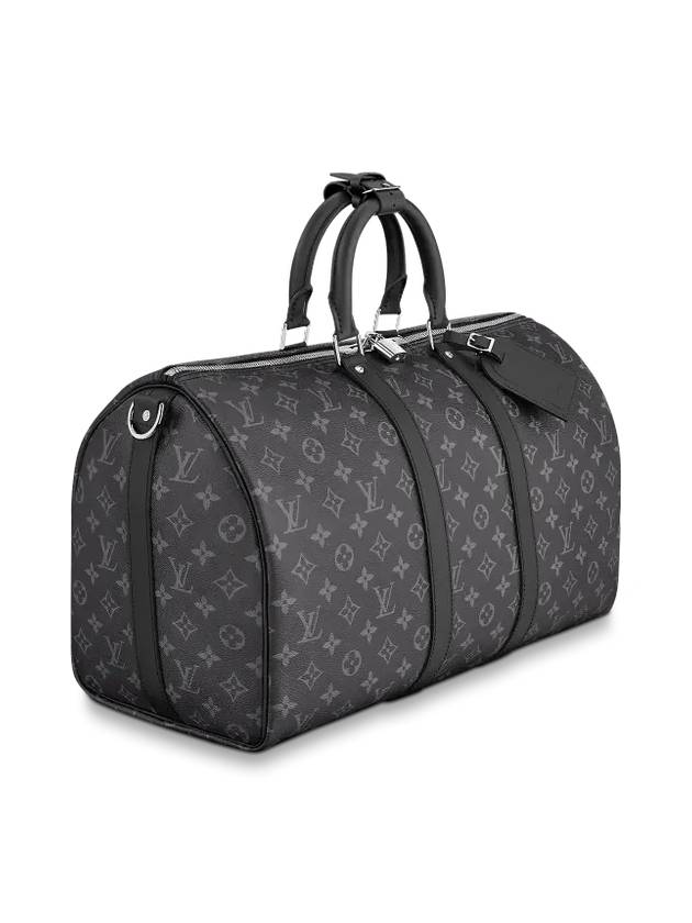 Keepall 45 Bandouliere Monogram Eclipse Duffel Bag Grey - LOUIS VUITTON - BALAAN.