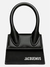 Le Chiquito Moyen Medium Leather Tote Bag Black Silver - JACQUEMUS - BALAAN 3