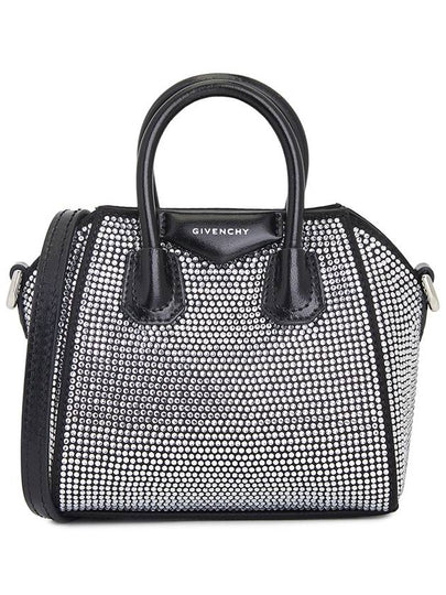 Antigona Small Rhinestone Tote Bag Black - GIVENCHY - BALAAN 2