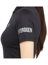 Women's Golf Logo Short Sleeve PK Shirt Black - HYDROGEN - BALAAN 9