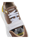 Checked Suede Leather Low-Top Sneakers Brown - BURBERRY - BALAAN 9