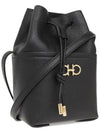 Gancini Mini Bucket Bag Black - SALVATORE FERRAGAMO - BALAAN 4