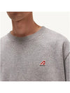 Men's Logo Patch Sweatshirt Gray - AUTRY - BALAAN 4