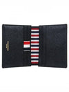 Debossed Pebble Card Wallet Black - THOM BROWNE - BALAAN 2