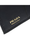 Vitello Gold Logo Bifold Wallet Black - PRADA - BALAAN 8