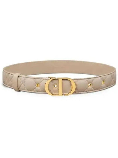 30MM Montaigne Cannage Calfskin Belt Powder Beige - DIOR - BALAAN 2