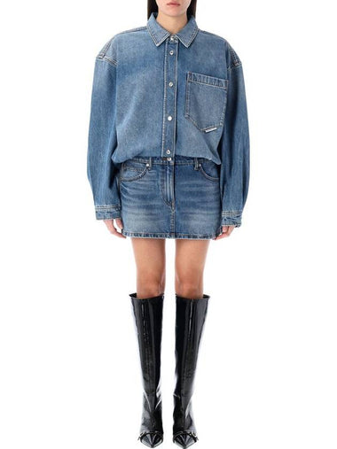 Alexander Wang Pre-Styled Denim Shirtdress - ALEXANDER WANG - BALAAN 1