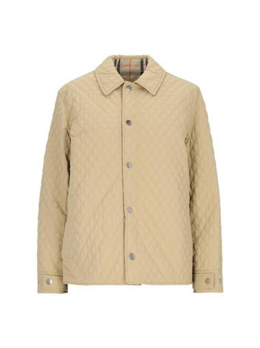 Check Reversible Quilted Jacket Beige - BURBERRY - BALAAN 1