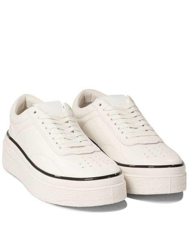 Jil Sander White Leather Sneakers - JIL SANDER - BALAAN 3