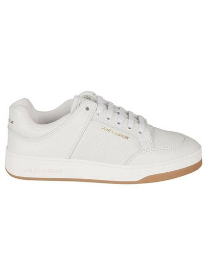 SL 61 Logo Signature Leather Low Top Sneakers White - SAINT LAURENT - BALAAN 2