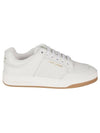 SL 61 Logo Signature Leather Low Top Sneakers White - SAINT LAURENT - BALAAN 2