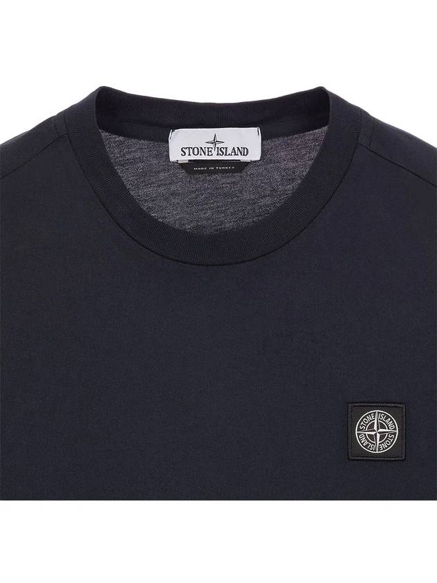 Logo Patch Short Sleeves T-Shirt Navy - STONE ISLAND - BALAAN 7