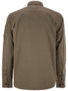 Organic Gabardine Buttoned Lens Long Slevee Shirt Brown - CP COMPANY - BALAAN 3