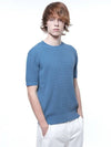 Men s LCRHK SK Linen Cable Round Half Knit Sky - CHANCE'S NOI - BALAAN 8