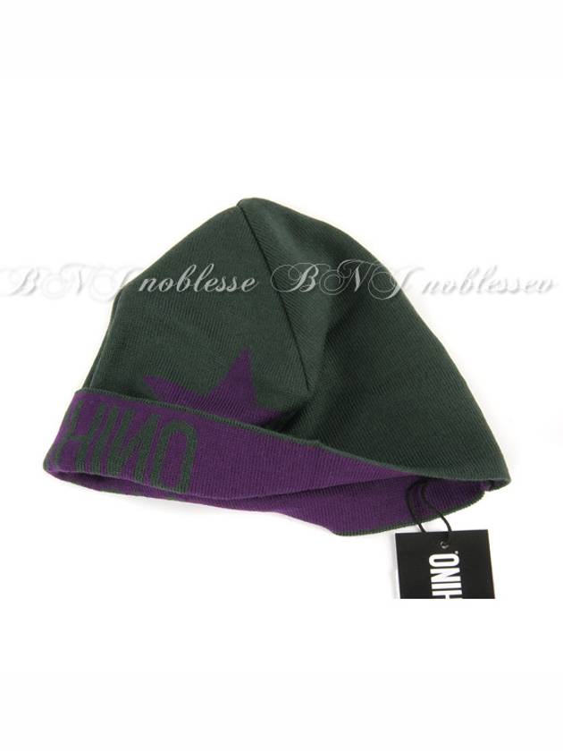 01153 003 Teal Purple Big Star Beanie - MOSCHINO - BALAAN 3