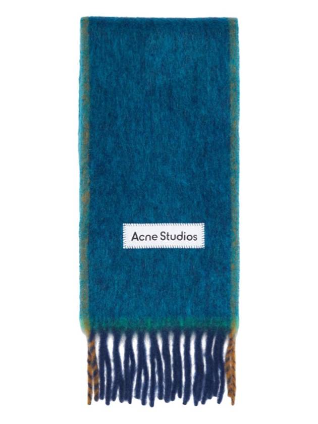 Mohair Wool Fringe Muffler Blue - ACNE STUDIOS - BALAAN 2