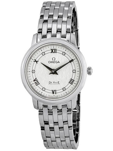 Omega De Ville Prestige White Silvery Diamond Dial Ladies Watch 424.10.27.60.52.002 - OMEGA - BALAAN 1