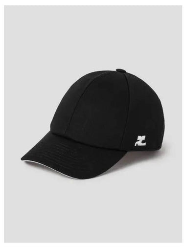 Courr ges Women s Signature Cotton Cap Black Domestic Product GM0024072408671 - COURREGES - BALAAN 1