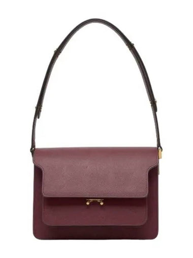 Medium Saffiano Trunk Shoulder Bag Ruby - MARNI - BALAAN 1