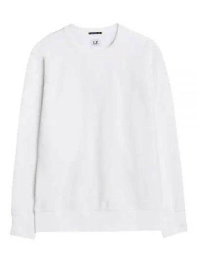 Stretch Fleece Crew Neck Sweatshirt White - CP COMPANY - BALAAN 2