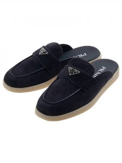 Suede Bloafers Navy - PRADA - BALAAN 2