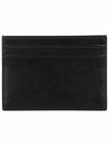 Embossed Leather Card Wallet Black - SAINT LAURENT - BALAAN 3