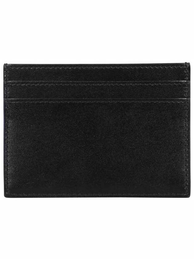 Embossed Leather Card Wallet Black - SAINT LAURENT - BALAAN 3