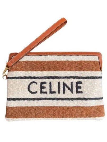 Small Strap Striped Textile With Celine Jacquard Pouch Bag - CELINE - BALAAN 2