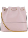 V Logo Chain Bucket Bag Baby Pink - VALENTINO - BALAAN 4