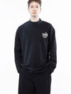 Men s M243MT03NY Circular Reverse Sleeve Half Neck Sweatshirt Black Navy - CHANCE'S NOI - BALAAN 7