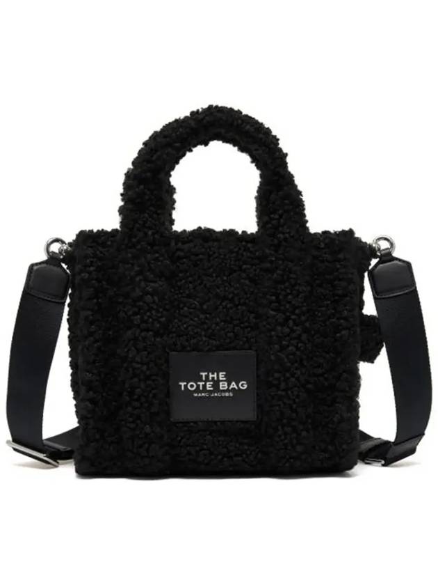 The Teddy Logo Patch Small Tote Bag Black - MARC JACOBS - BALAAN 5