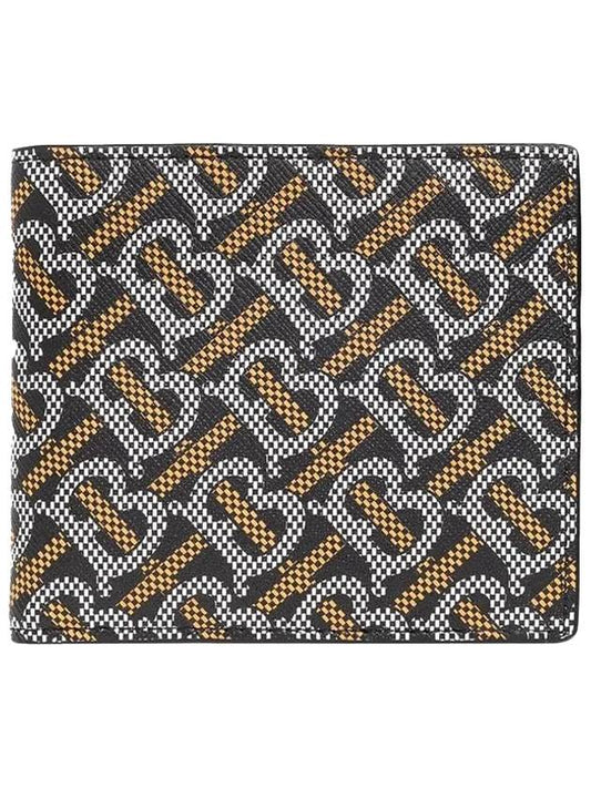 Monogram Print Bicycle Wallet Black Orange - BURBERRY - BALAAN 1