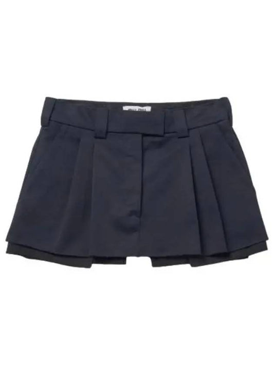 Pocket Edge Skirt Navy Women s - MIU MIU - BALAAN 1