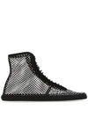 rhinestone high-top sneakers black - SAINT LAURENT - BALAAN 2