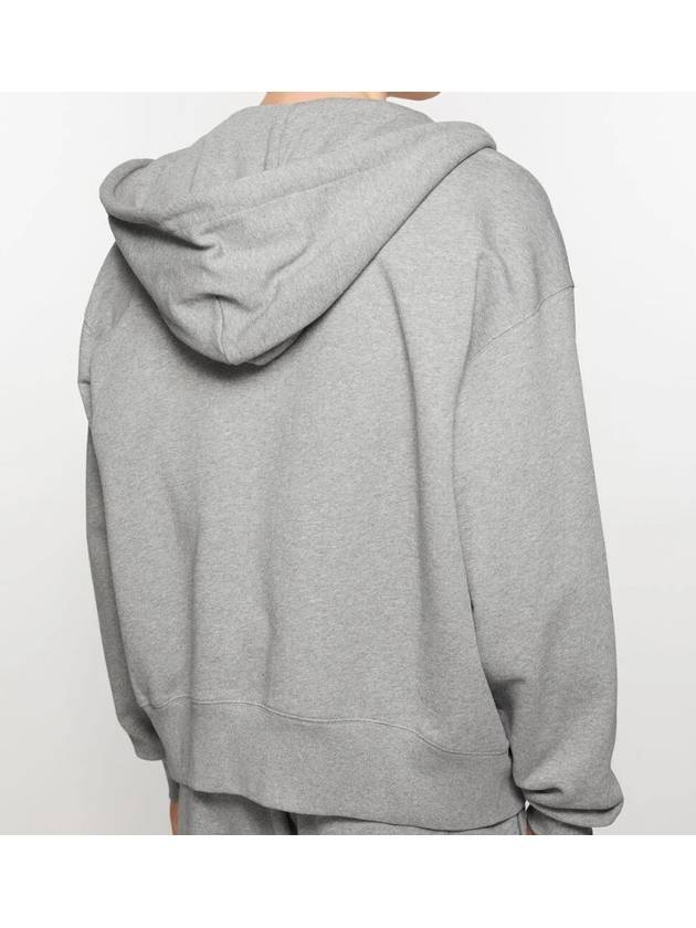 Face Logo Applique Zip-Up Hoodie Grey - ACNE STUDIOS - BALAAN 3