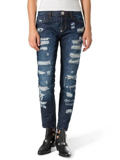 BOYFRIEND BRILLANTE Destroyed denim - PHILIPP PLEIN - BALAAN 2