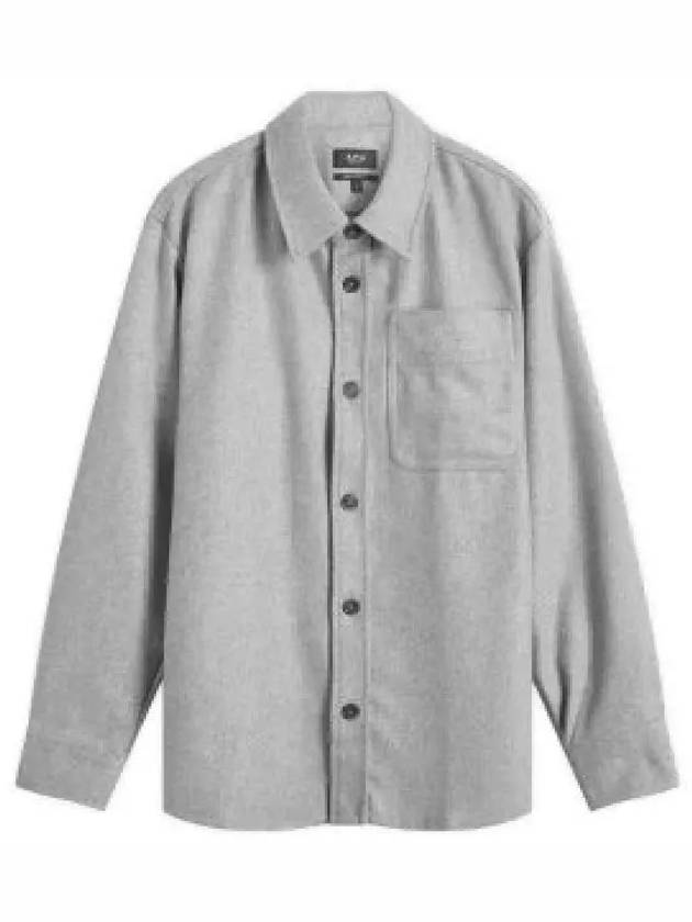 Basile Wool Long Sleeve Overshirt Grey - A.P.C. - BALAAN 2