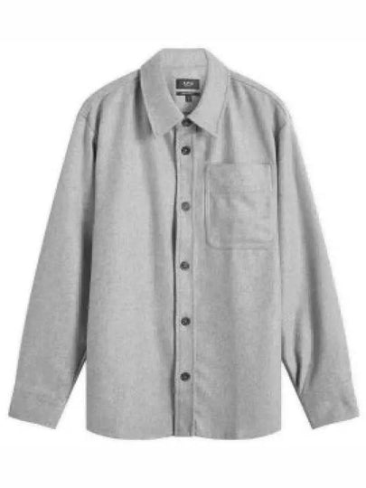 Basile Wool Long Sleeve Overshirt Grey - A.P.C. - BALAAN 2