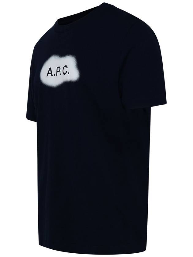 Albert Logo Short Sleeve T-Shirt Navy - A.P.C. - BALAAN 3