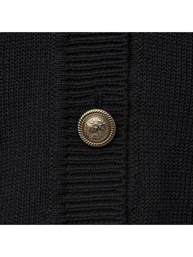 Lux Cotton Classic Cardigan Black - NOIRER - BALAAN 6