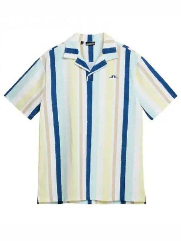 J. Lindbergh Resort Painted Stripe Print Golf Short Sleeve Shirt - J.LINDEBERG - BALAAN 2