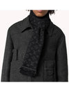 Monogram Classic Wool Scarf Black - LOUIS VUITTON - BALAAN 4