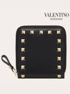 Rockstud zip round bi-fold wallet black UW2P0U16 BOL 0NO - VALENTINO - BALAAN 3