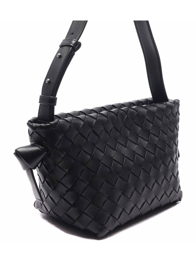 Intrecciato Tie Mini Shoulder Bag Black - BOTTEGA VENETA - BALAAN 4