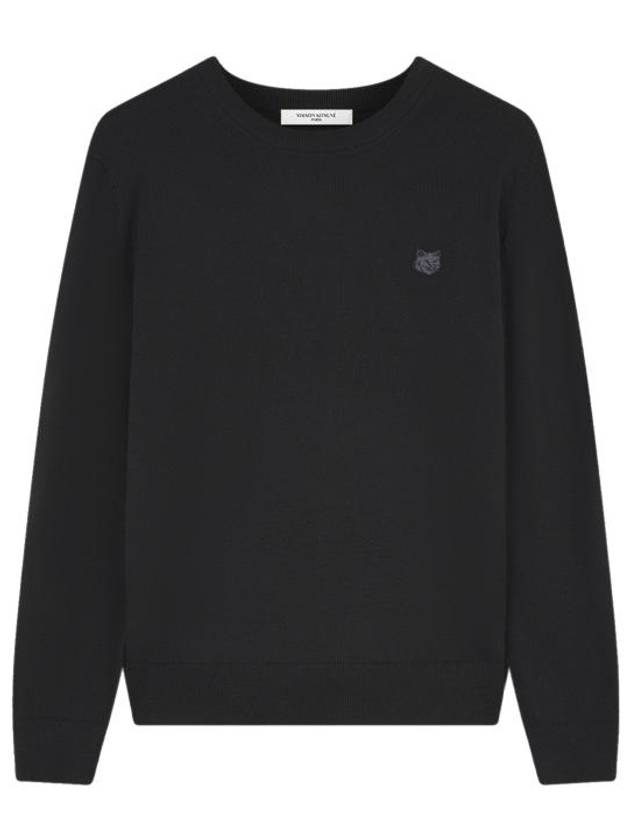 Fox Head Patch Regular Knit Top Black - MAISON KITSUNE - BALAAN 2