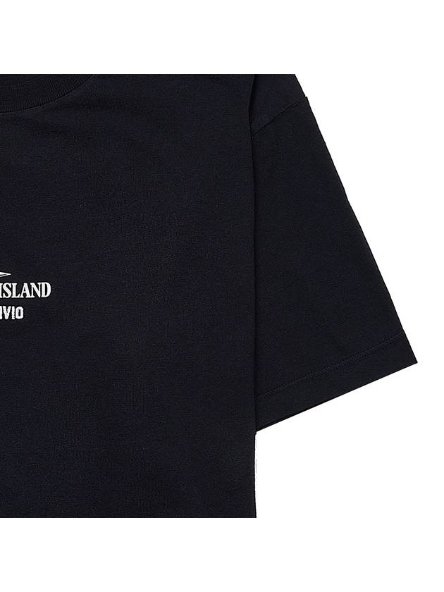 Archivio Cotton Short Sleeve T Shirt Black - STONE ISLAND - BALAAN 9