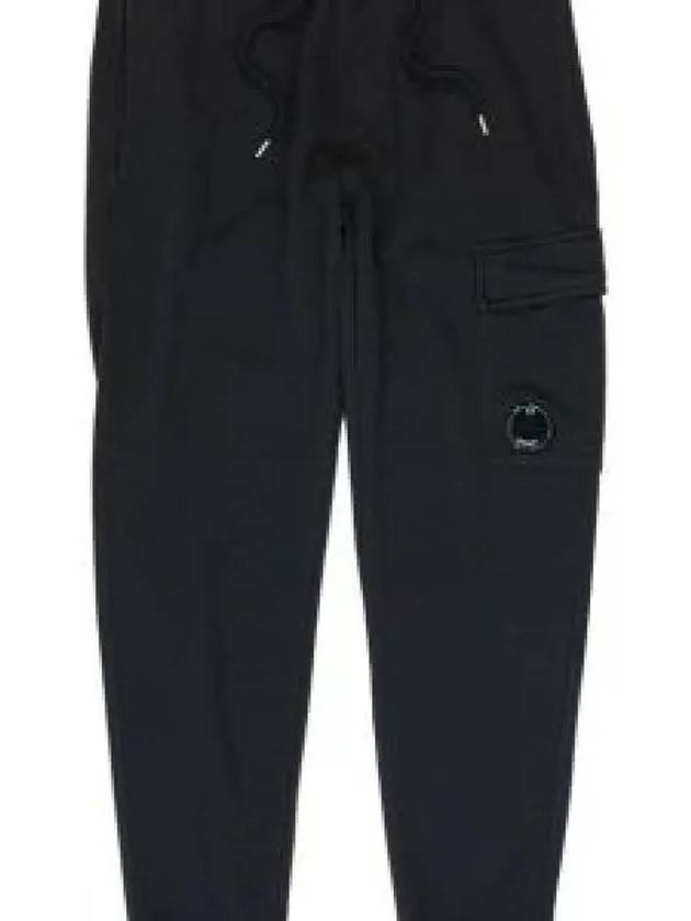 Diagonal Fleece Cargo Track Pants Black - CP COMPANY - BALAAN 2