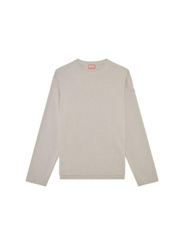 S Macsis Od Oval D Oversized Cotton Sweatshirt Grey - DIESEL - BALAAN 1